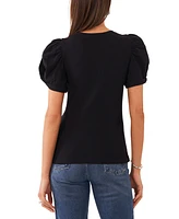 1.state Women's Puff Sleeve Short Knit T-shirt