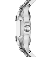 Diesel Men's Vert Three Hand Date Silver-Tone Stainless Steel Watch 44mm