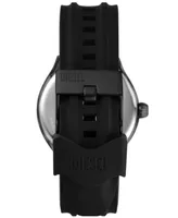 Diesel Men's Streamline Three Hand Black Silicone Watch 44mm