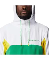 Men's Columbia Green Oregon Ducks Lodge Quarter-Zip Hoodie