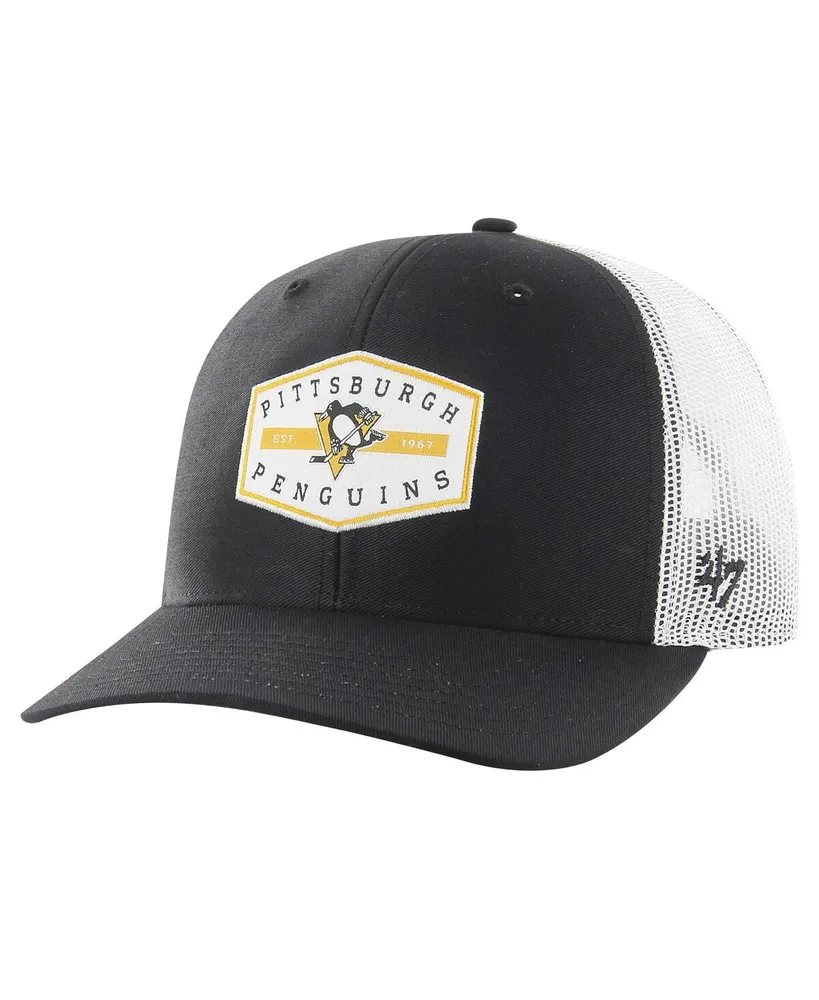 Men's '47 Brand Black Pittsburgh Penguins Convoy Trucker Adjustable Hat