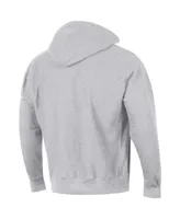 Men's Champion Heathered Gray Georgia Bulldogs Big and Tall Reverse Weave Fleece Pullover Hoodie Sweatshirt