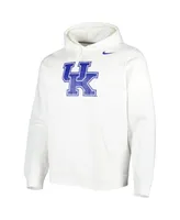 Men's Nike White Kentucky Wildcats Logo Club Pullover Hoodie