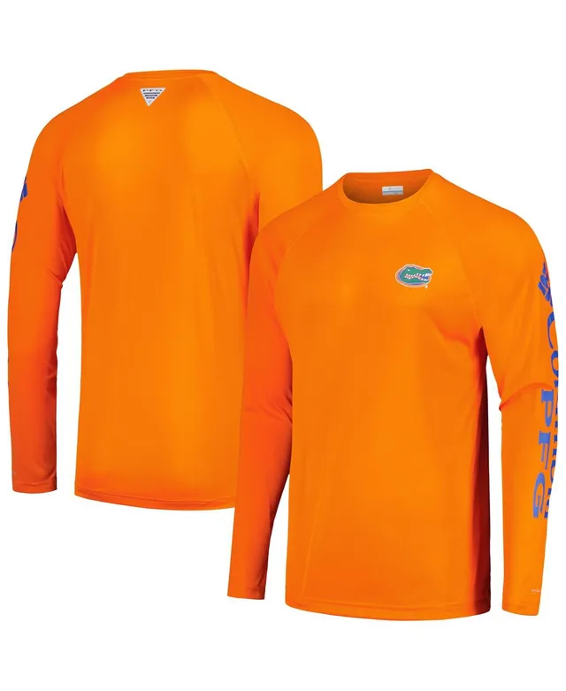 Lids Auburn Tigers Columbia Terminal Tackle Omni-Shade Raglan Long Sleeve T- Shirt - Orange