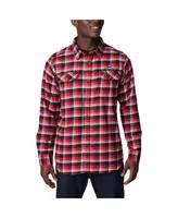 Men's Columbia Red Georgia Bulldogs Flare Gun Flannel Long Sleeve Shirt