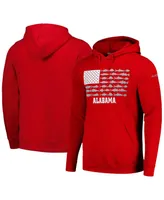 Men's Columbia Crimson Alabama Tide Pfg Fish Flag Ii Pullover Hoodie