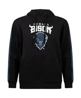 Men's Fisll Black Howard Bison Oversized Stripes Pullover Hoodie