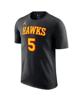 Men's Jordan Dejounte Murray Black Atlanta Hawks 2022/23 Statement Edition Name and Number T-shirt