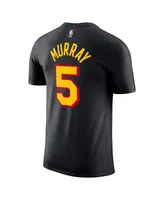 Men's Jordan Dejounte Murray Black Atlanta Hawks 2022/23 Statement Edition Name and Number T-shirt