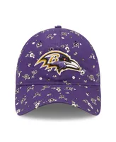 Women's New Era Purple Baltimore Ravens Floral 9TWENTY Adjustable Hat