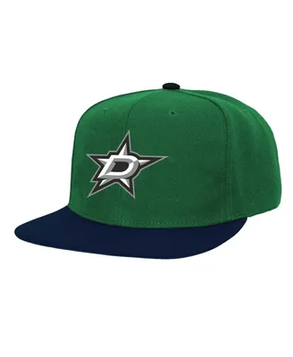 Men's Mitchell & Ness Kelly Green Dallas Stars Core Team Ground 2.0 Snapback Hat