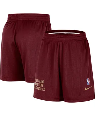 Men's and Women's Nike Wine Cleveland Cavaliers Warm Up Performance Practice Shorts