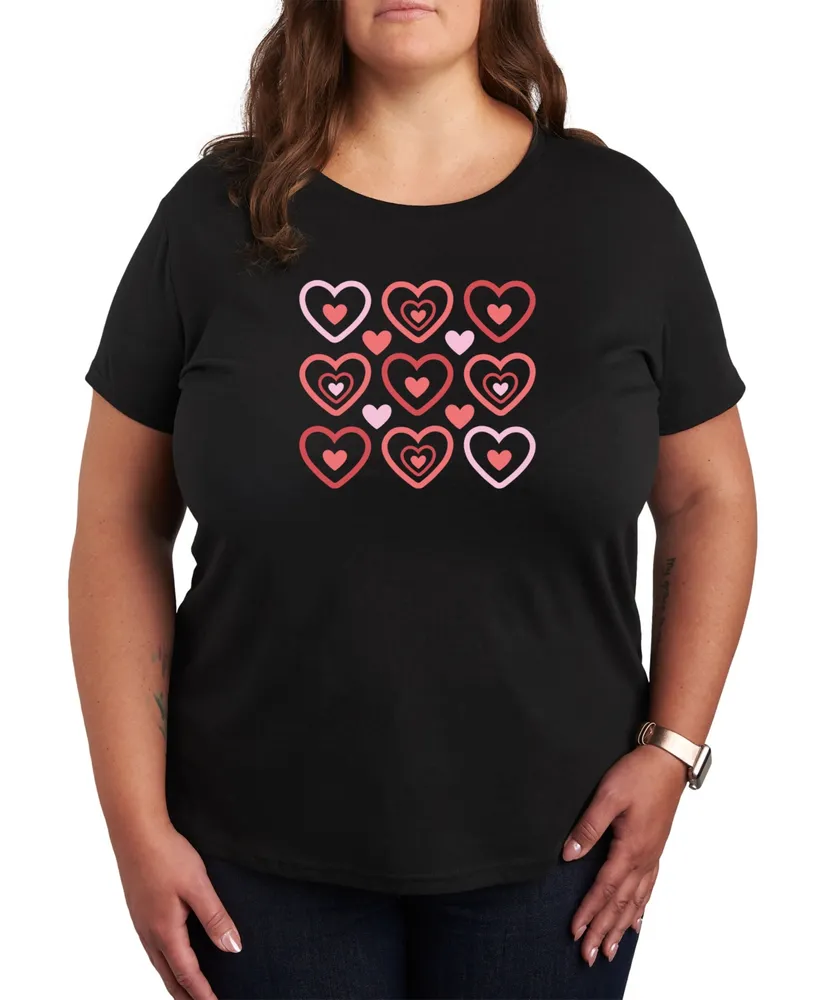 Air Waves Trendy Plus Size Valentine's Day Graphic T-shirt