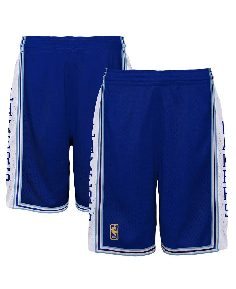 Big Boys Mitchell & Ness Royal Los Angeles Lakers Hardwood Classics Swingman Shorts