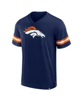 Men's Fanatics Navy Denver Broncos Jersey Tackle V-Neck T-shirt