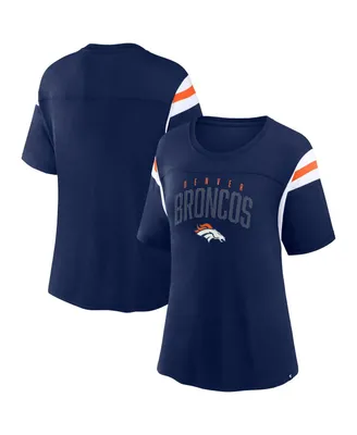 Women's Fanatics Navy Denver Broncos Classic Rhinestone T-shirt