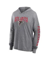 Women's Fanatics Heather Gray Atlanta Falcons Classic Outline Pullover Hoodie