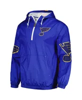 Men's Mitchell & Ness Blue St. Louis Blues Team Og 2.0 Anorak Half-Zip Windbreaker Jacket