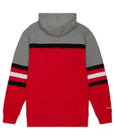 Men's Mitchell & Ness Red Maryland Terrapins Head Coach Pullover Hoodie