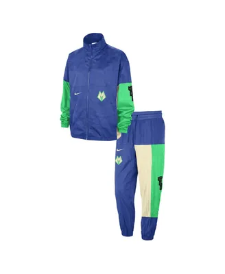 Men's Nike Royal Milwaukee Bucks 2023/24 City Edition Courtside Starting Five Full-Zip Jacket and Pants Set