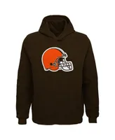 Big Boys Brown Cleveland Browns Team Logo Pullover Hoodie