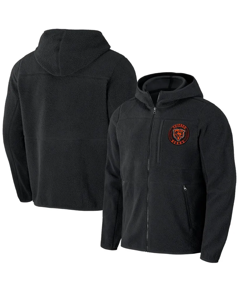 Men's Nfl x Darius Rucker Collection by Fanatics Black Chicago Bears Sherpa Full-Zip Hoodie