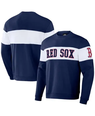 Men's Darius Rucker Collection by Fanatics Navy Boston Red Sox Stripe Pullover Sweatshirt