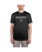 Men's New Era Black Las Vegas Raiders Third Down Puff Print T-shirt