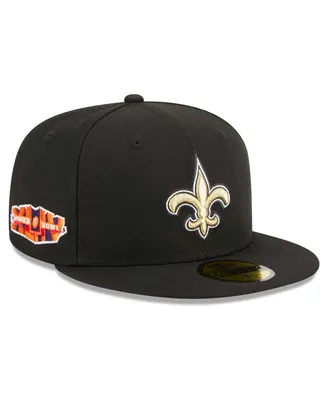 Men's New Era Black Orleans Saints Main Patch 59FIFTY Fitted Hat