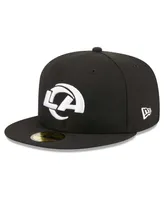 Men's New Era Black Los Angeles Rams Main Patch 59FIFTY Fitted Hat