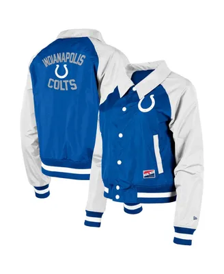 Women's New Era Royal Indianapolis Colts Coaches Raglan Full-Snap Jacket