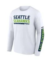 Men's Fanatics College Navy, White Seattle Seahawks Two-Pack 2023 Schedule T-shirt Combo Set