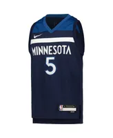 Big Boys Nike Anthony Edwards Navy Minnesota Timberwolves Swingman Jersey - Icon Edition