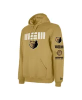 Men's New Era Tan Memphis Grizzlies Big and Tall 2023/24 City Edition Jersey Pullover Hoodie