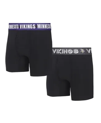 Men's Concepts Sport Minnesota Vikings Gauge Knit Boxer Brief Two-Pack