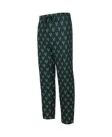 Men's Concepts Sport Hunter Green Milwaukee Bucks Allover Logo Print Gauge Sleep Pants