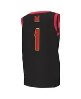 Big Boys Under Armour #1 Black Maryland Terrapins Replica Basketball Jersey