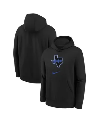 Big Boys Nike Black Distressed Dallas Mavericks 2023/24 City Edition Essential Pullover Hoodie