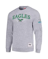 Men's Mitchell & Ness Gray Philadelphia Eagles Rings 2.0 Pullover Sweatshirt