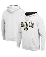 Men's Colosseum White Colorado Buffaloes Resistance Pullover Hoodie