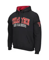 Men's Colosseum Black Texas Tech Red Raiders Double Arch Pullover Hoodie