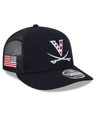 Men's New Era Navy Virginia Cavaliers Red, White and Hoo Low Profile Trucker 9FIFTY Adjustable Hat