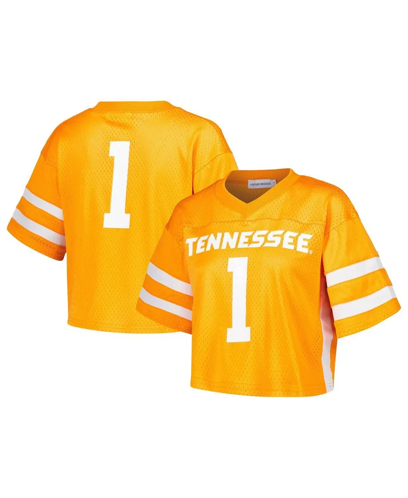 Women's Established & Co. Tennessee Orange Volunteers Fashion Boxy Cropped Football Jersey