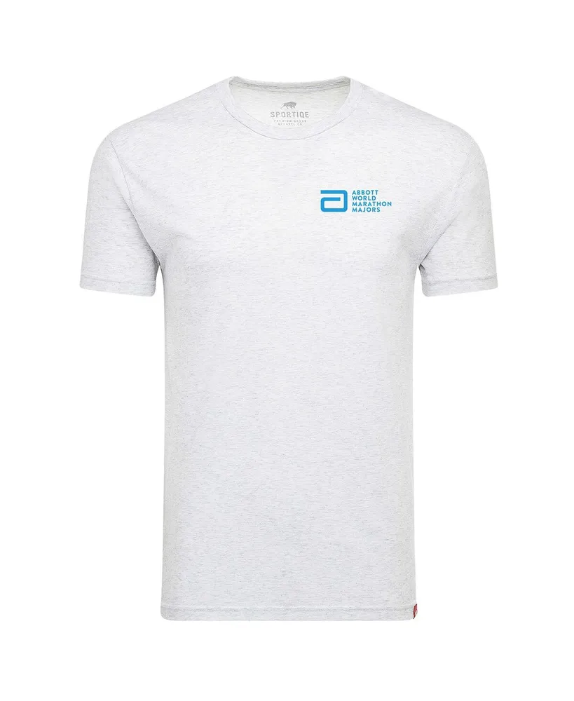 Men's and Women's Sportiqe White World Marathon Majors Comfy Tri-Blend T-shirt