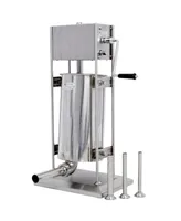 Streamdale Furniture Stainless Steel Commercial Sausage Stuffer, Dual Speed Vertical Sausage Maker 25Lb/12L, Meat