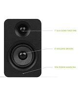 Kanto YUP4 Passive Bookshelf Speakers with 1" Silk Dome Tweeter and 4" Kevlar Woofer - Pair