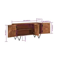 Sideboard 43.3"x13.8"x22" Solid Wood Mango