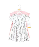 Hudson Baby Toddler Girls Hudson Cotton Dresses, Bunny Floral