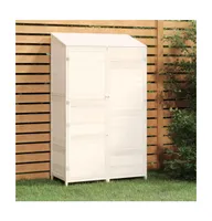 Garden Shed White 40.2"x20.5"x68.7" Solid Wood Fir