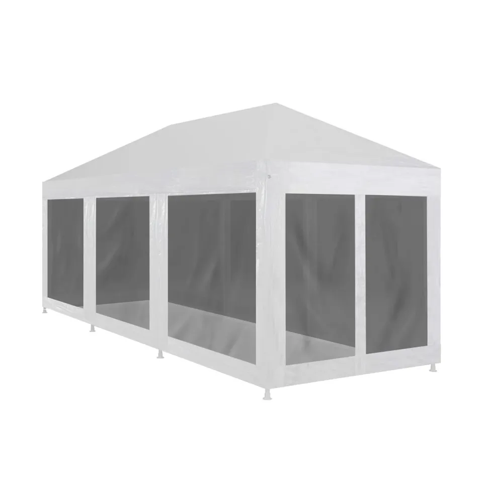 Party Tent with 8 Mesh Sidewalls 29.5' x 9.8'